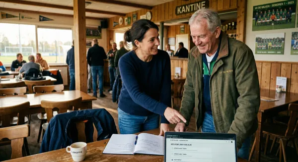 Medewerker die persoonlijk klant helpt aan de telefoon